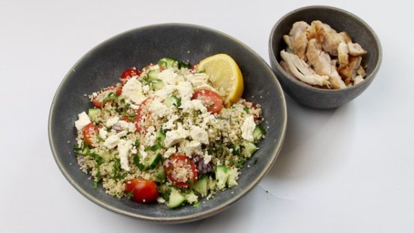 couscous salade met feta of kip