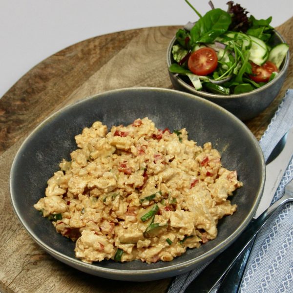 Risotto van bloemkool met kip & salade