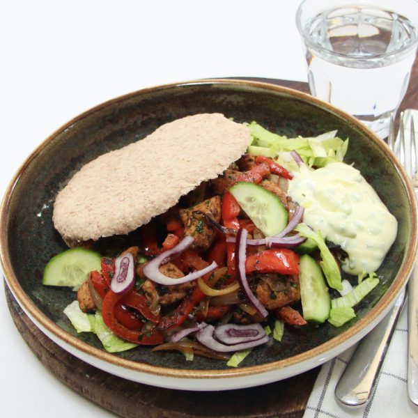 Volkoren pita met kip Gyros