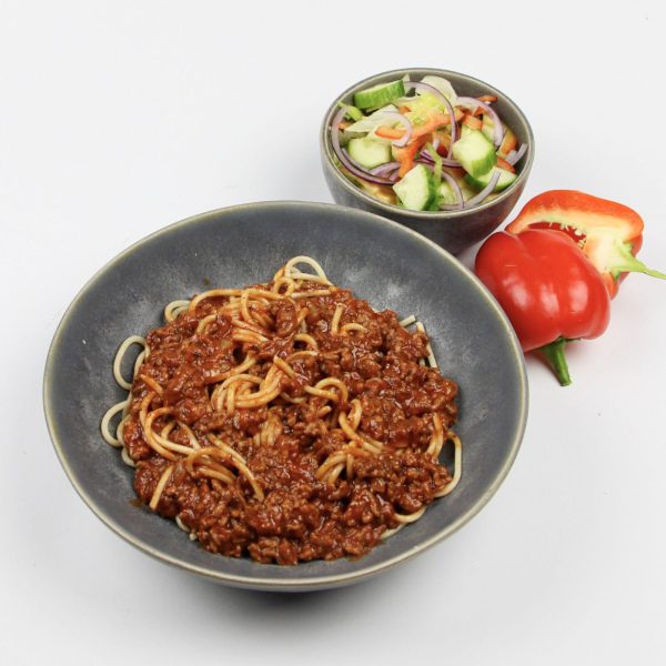 Spaghetti Bolognese met salade