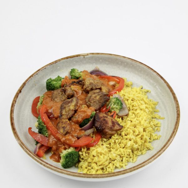 Kip tika masala met gele rijst