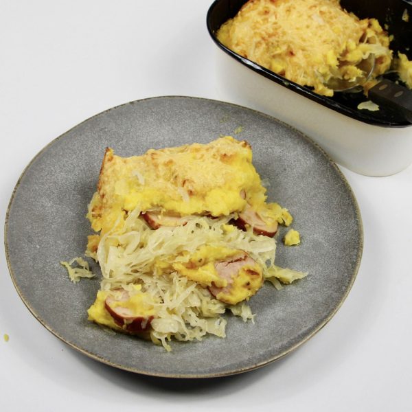 Zuurkoolschotel met mosterd & rookworst*