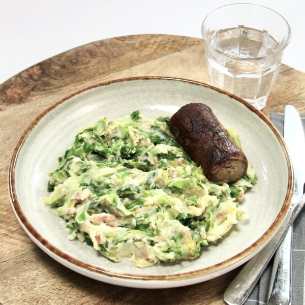 Gebakken andijvie stamppot