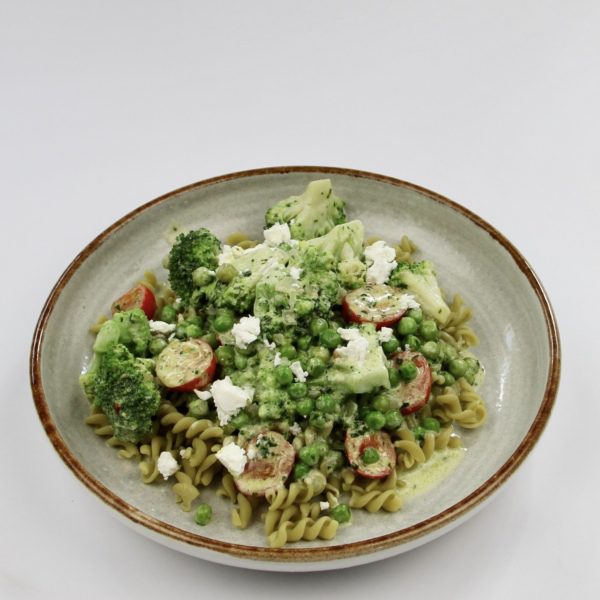 Pasta pesto broccoli-feta