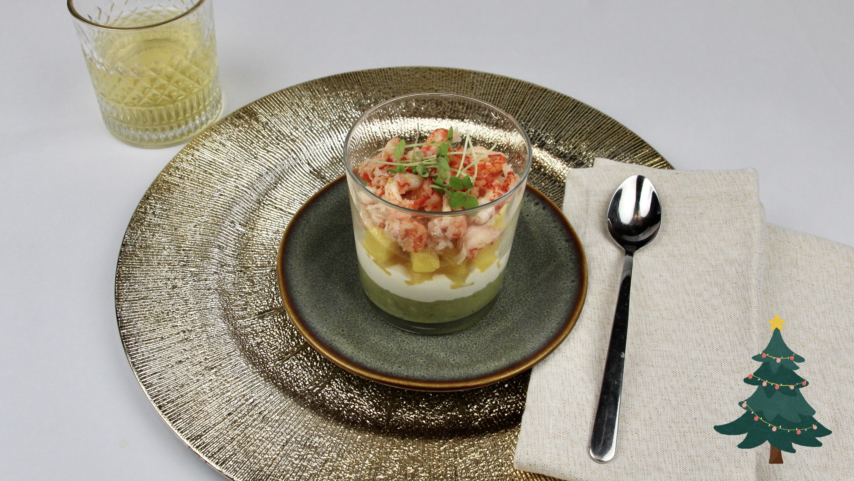 Rivierkreeftjes in glas met mango & avocado